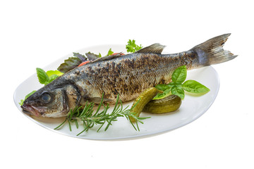 Roasted seabass