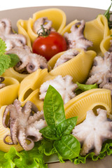 Lumaconi with octopus