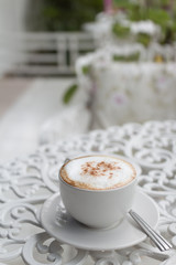 Cup of coffee  in vintage style