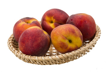 Ripe bright peaches