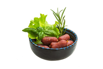 Salami sausages