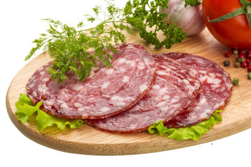 Fresh ripe salami