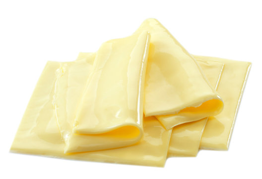 Creamy processed cheese slices