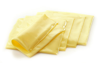 Creamy processed cheese slices