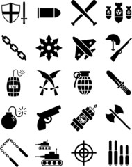 Fototapeta premium Weapons icons
