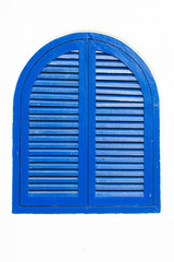 vintage wooden blue window