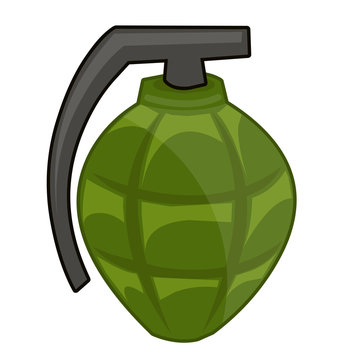 Hand Grenade isolated illustration