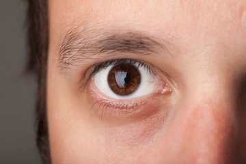 Fototapeta premium Portrait of a handsome man close up eye
