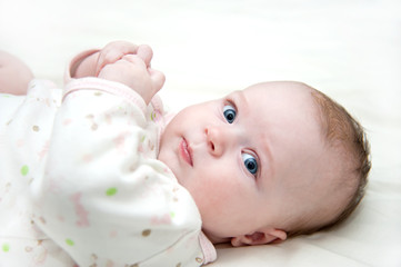 Beautiful expressive adorable happy cute laughing smiling baby