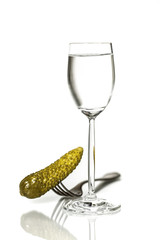 vodka with pickled cucumber