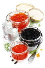 Vodka and caviar