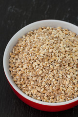 pearl barley in bowl