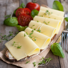 Rustic bread with cheese