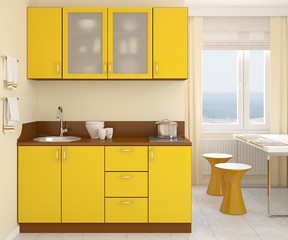 Modern kitchen interior.
