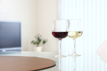 リビングのワイン