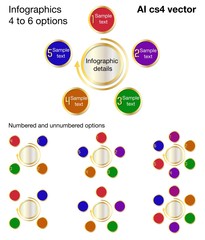 Infographic - 4 to 6 options (round)