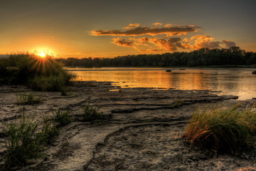River Rapids Sunset