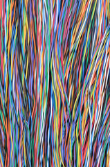 Colorful computer cables in telecommunication networks