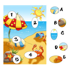 gioco pezzi mancanti, mare