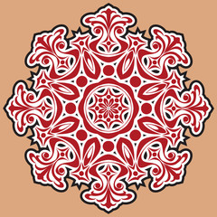 Beautiful lace pattern. The circular background.