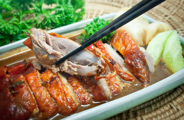 Roasted Duck Fillet With Sauce and Vegetable