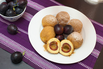 Sweet plum dumplings