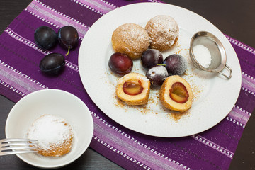 Sweet plum dumplings