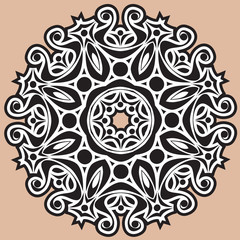 Beautiful lace pattern. The circular background.