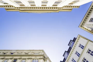 Gardinen Historic building with blue sky © Wolfgang Zwanzger