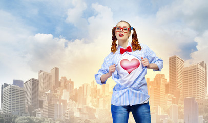 Young  super hero woman