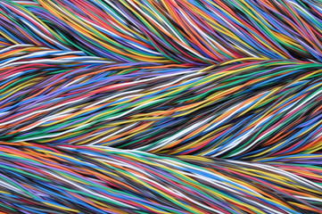 Colorful computer cables in telecommunication networks