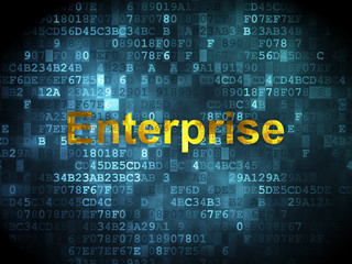 Fototapeta premium Finance concept: Enterprise on digital background