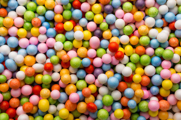 Small colored balls.
