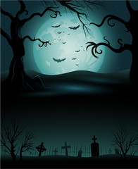 Creepy tree Halloween background copyspace eps 10