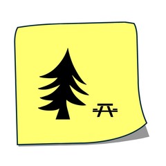 Aire de Repos dans un post-it