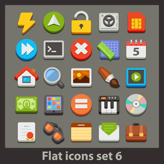vector flat icon-set 6