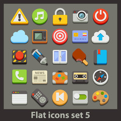vector flat icon-set 5