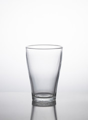 Empty glass isolated on a white background