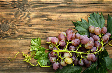 Grapes on wood