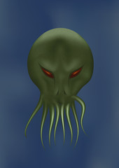 Scary octopus face