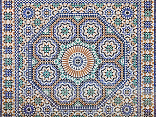 Oriental mosaic in Morocco, North Africa - obrazy, fototapety, plakaty