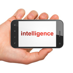 Education concept: Intelligence on smartphone