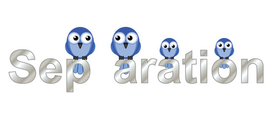 Naklejka premium Representation of separation or family break up