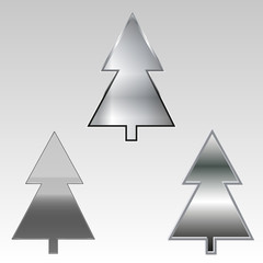 Obraz premium Christmas tree button set