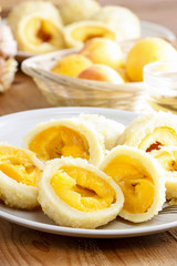 Apricots in pastry (Marillenknodel), traditional austrain dish.
