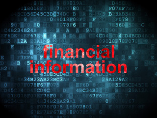 Fototapeta premium Finance concept: Financial Information on digital background