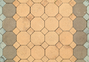 brick octagonal walkway pavement texture