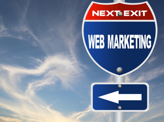 Web marketing road sign