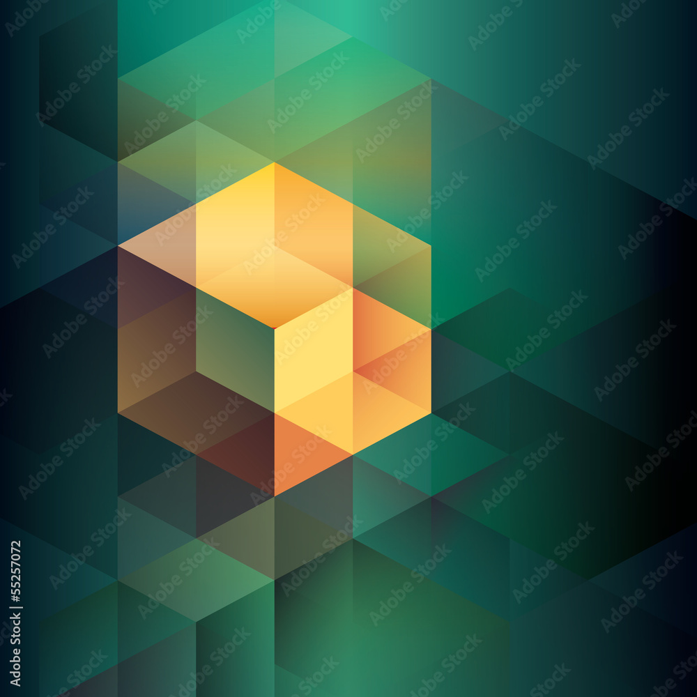 Canvas Prints abstract isometric shape background