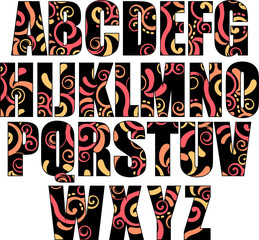 Tribal alphabet letters